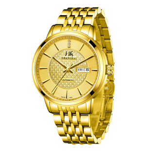 上海65周年24K金典藏限量国产手表男士自动机械表情侣腕表6008aa