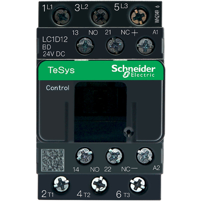 施耐德交流接触器LC1D12BDC直流线圈控制DC24V110V220V FD MD BL
