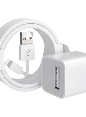 【5W充电头】蓝牙耳机数据线适用苹果充电器头iphone8Plus套装11手机12专用ipad平板快速5W1A快充usb插头一套