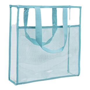 天色 a4防水透明手提资料袋高颜值补习袋大容量文件袋学生补习班拎书袋初中生补课包书本收纳袋考试专用袋子