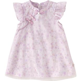 【凉感抗菌】戴维贝拉女童连衣裙夏季新款宝宝国风新中式汉服裙子