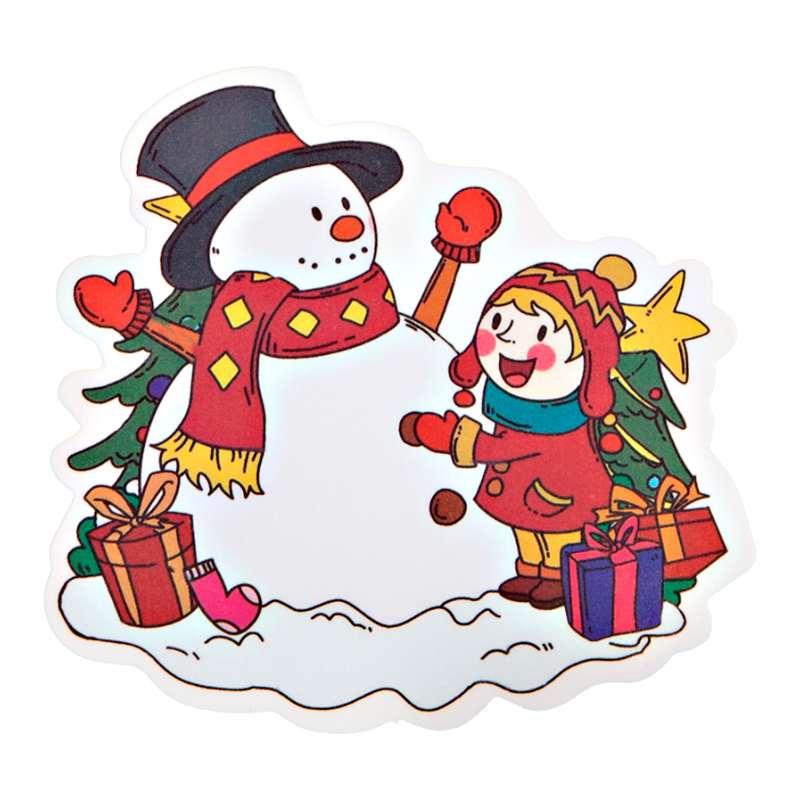 圣诞节贴纸麋鹿雪花可爱卡通橱窗玻璃门冰箱贴画墙贴装饰小图案平安夜幼儿园儿童奖励手账贴纸包装礼物封口贴