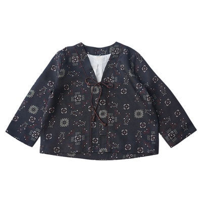 满呐秋冬中式汉服对襟外套男童