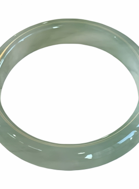 天然天山翠玉石手镯带礼盒