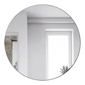 浴室化妆镜子挂墙试免打孔全身镜卫生间圆形贴墙壁挂自粘卫浴镜子