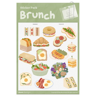 Muo | 电子手帐iPad美食贴纸素材本免抠透明goodnotes notability