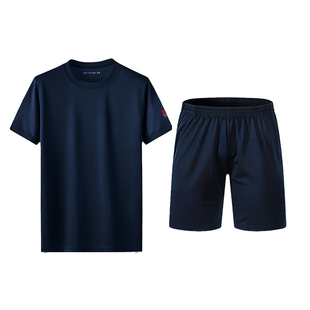 正品夏季新款飞行体能训练服短袖户外运动透气上衣圆领T恤男套装