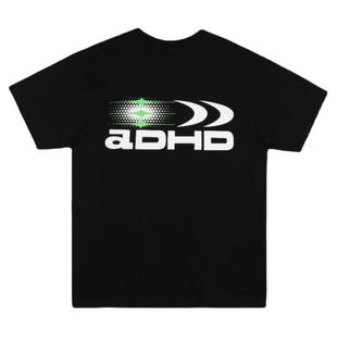 ADHD Crew T-shirt Y2K个性字体印花短袖 男女同款
