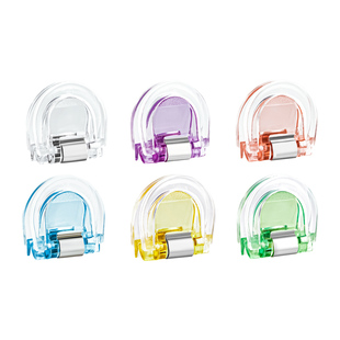 小夹子创意趣味万能夹彩色透明文件夹资料夹试卷票据收纳书夹高颜值便携迷你封口夹多功能办公文具无痕边角夹