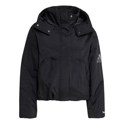 adidas阿迪达斯女子运动训练保暖连帽棉服外套JW1886