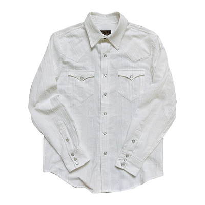 美式复古松石色扣西部衬衫独特肌理纯棉经典儒雅绅士长袖衬衣