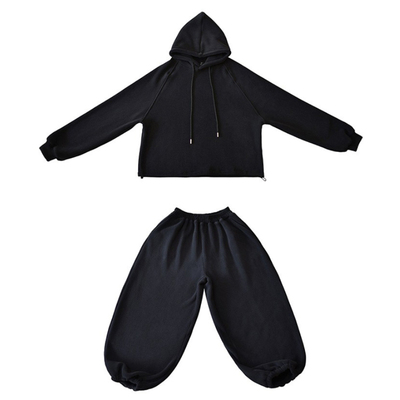 黑色加厚摇粒绒套装亲子装