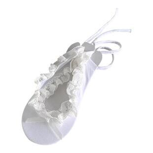 日系蕾丝花边船袜女春夏薄款芭蕾风少女绑带浅口隐形袜子配小皮鞋