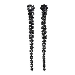 Simone Rocha Drip Earrings 黑色树脂水滴状耳环