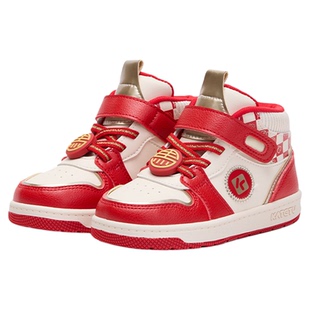 卡特兔童鞋高帮儿童板鞋2025冬季新品防滑耐磨保暖儿童宝宝棉鞋