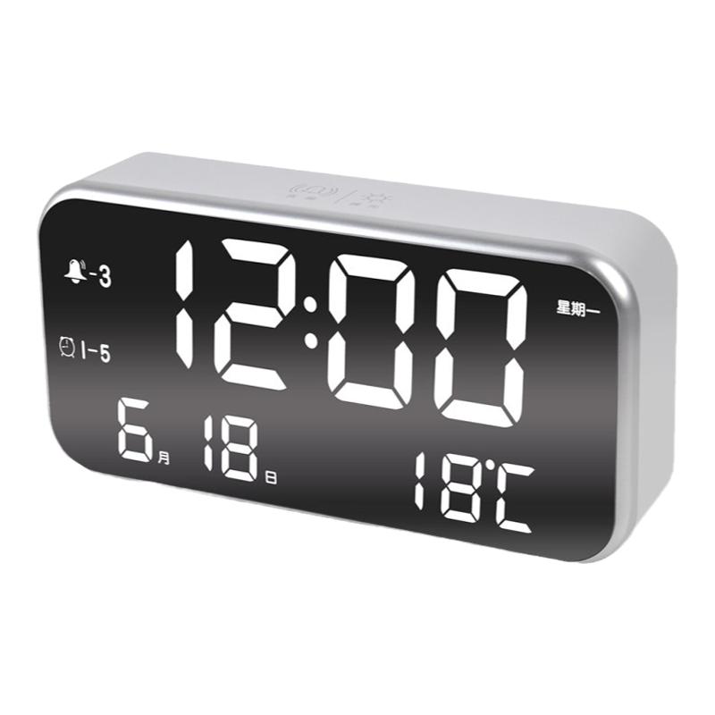 康巴絲智能靜音電子時鐘臥室床頭LED創(chuàng)意夜光桌面學(xué)生用臺式鬧鐘