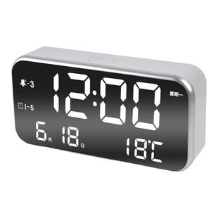 康巴丝智能静音电子时钟卧室床头LED创意夜光桌面学生用台式闹钟