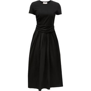 Couture Made连衣裙夏季新圆领腰部褶皱长裙通勤32437B006