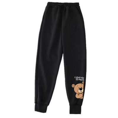 加绒加厚束脚休闲裤宽松卫裤子女款秋冬季新款运动潮流大码哈伦裤