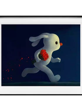 张占占版画治愈系装饰画挂画
