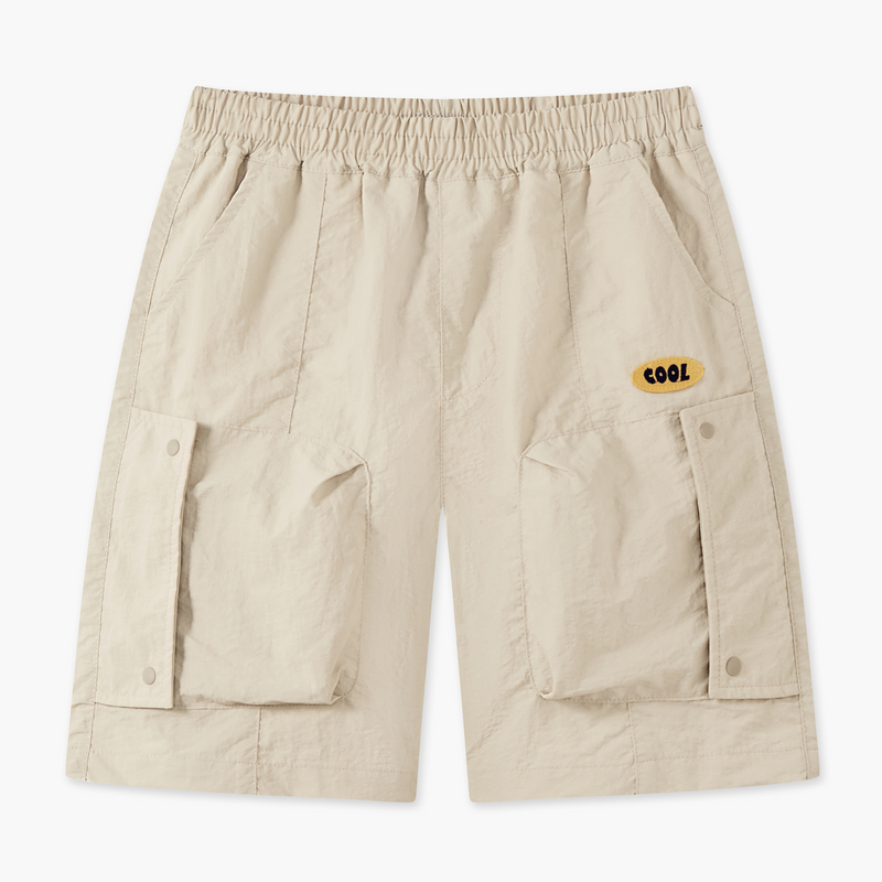 MQD童裝男大童夏季新品工裝學(xué)院風(fēng)大口袋出行五分褲休閑褲短褲子