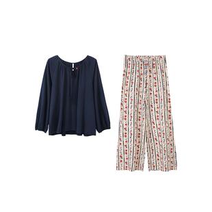 安之伴【巨柔软】睡衣女款春秋季纯棉长袖长裤春款复古碎花家居服