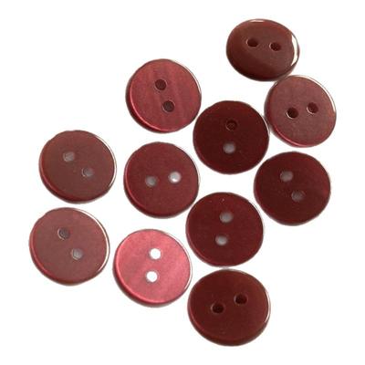 枣红色再生纽扣高级衬衫衬衣扣子