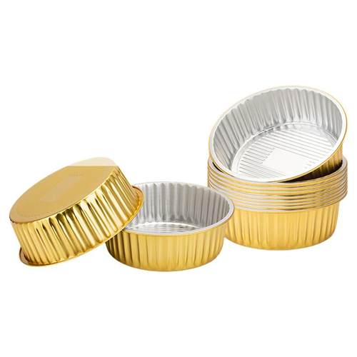 空气炸锅专用锡纸盘盒烧烤箱锡纸碗家用铝箔一次性打包盒餐盒圆形
