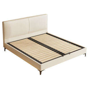 全实木超薄床头静音排骨架床小户型卧室齐边双人床可定制任意尺寸