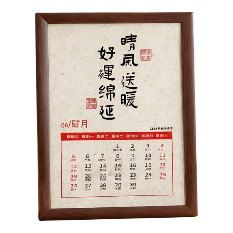 2026马年书法木质相框定制礼品