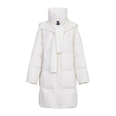 婉甸2025年冬季新品白色长款面包服宽松加厚保暖羽绒服1244D35SX5