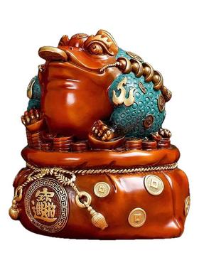 《代代有财》铜金蟾招财摆件家居客厅酒柜店铺收银台装饰开业礼品