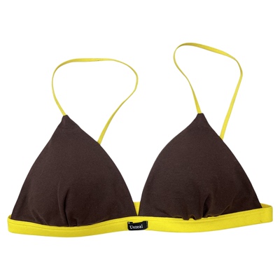 uuzeal新款薄款法式三角杯撞色性感棉质美背无痕女小胸文胸522