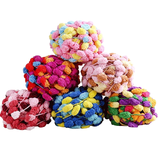 织毛毯粗毛线大球球线编织盖毯手工diy毛毛球毛线团坐垫豆豆批发