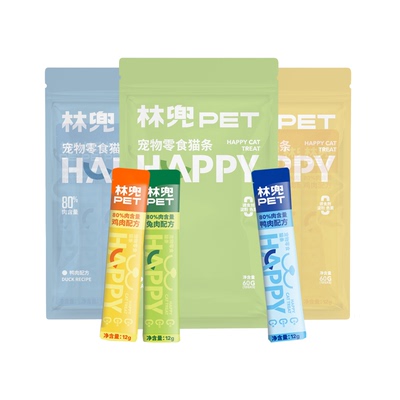 林兜猫happy猫条猫咪零食营养膏鸡肉牛肉湿粮成幼通用补水零食
