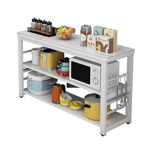 厨房置物架多层切菜台架多功能落地储物架烤箱微波炉锅具收纳架子