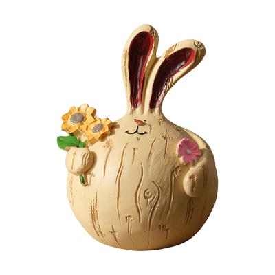 树脂胖胖兔情侣摆件新房装饰