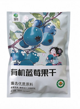 榛桦有机蓝莓果干500g无添加剂