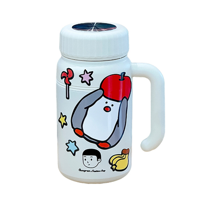 卡通陶瓷内胆1L带柄保温保冷杯