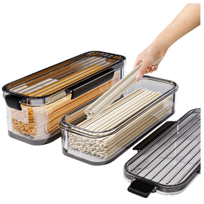 面条收纳盒食品级挂面意面长方形防虫密封保鲜盒冰箱葱香菜收纳盒