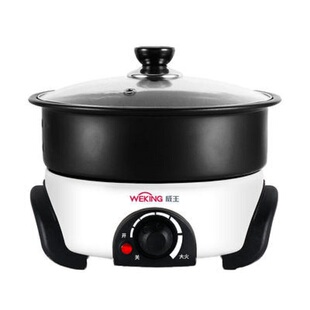 威王分体式电火锅家用多功能玻璃盖大容量2-4L人通用菜煎涮不沾锅