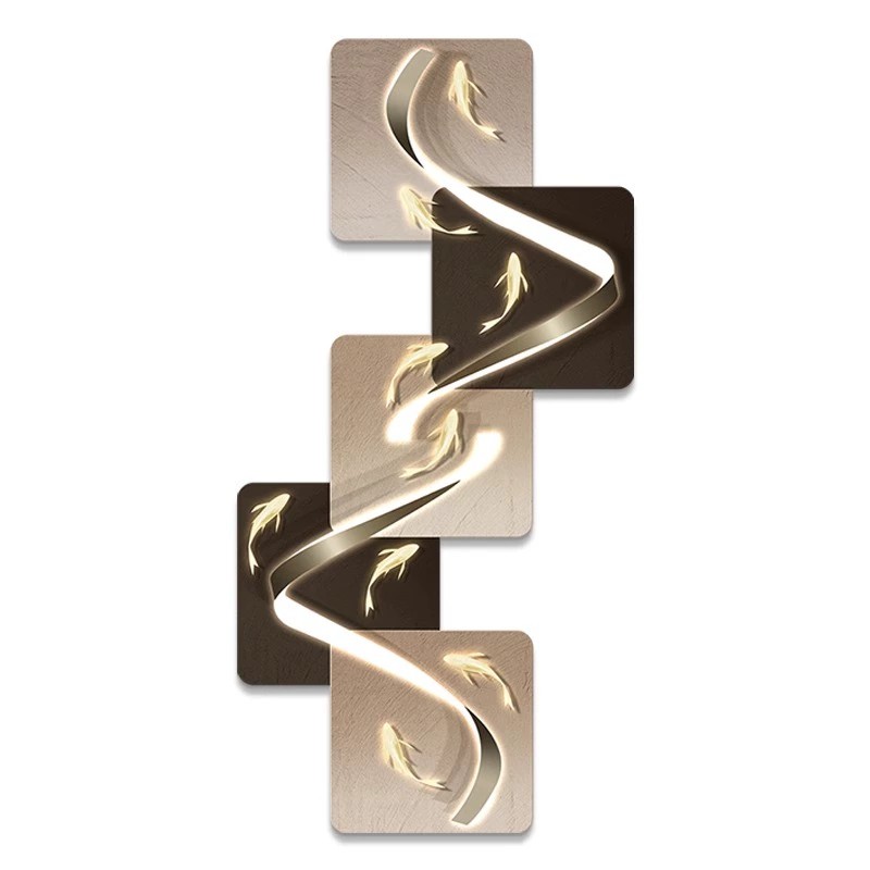 LED意式极简挂画轻奢入户玄关高端装饰画正对门壁灯画走廊过道画