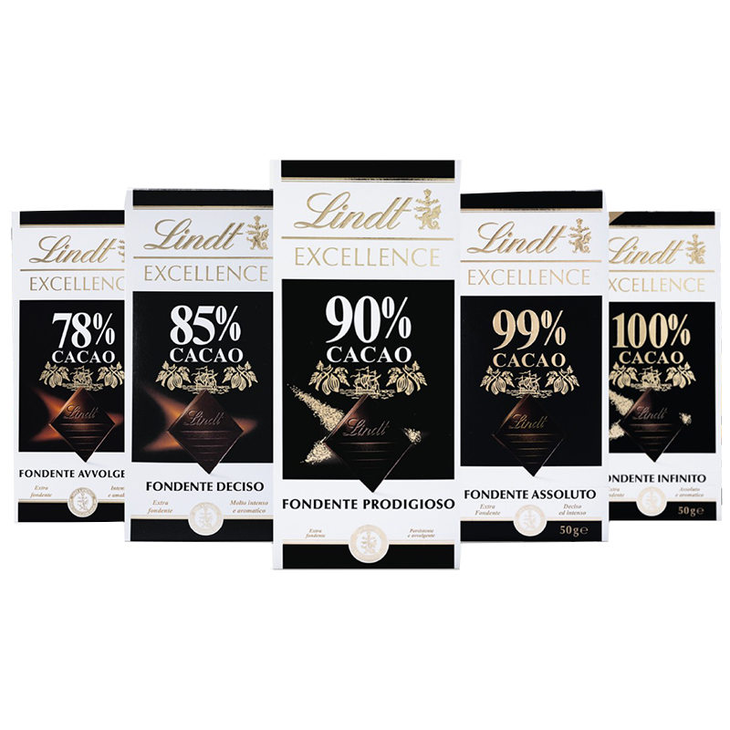 【新鲜日期】Lindt瑞士莲德国进口黑巧克力纯可可脂100%特醇排块