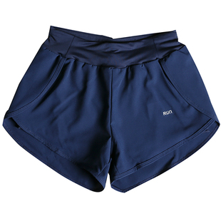 运动短裤女宽松夏季速干跑步健身裤有内衬防走光高腰舞蹈瑜伽裤