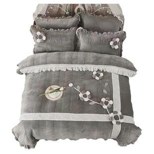 韩国外贸高端牛奶绒四件套冬款珊瑚绒4件套双面绒法兰绒床上用品