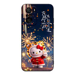 luckrider适用于红米k40pro+手机壳m2012k11c简约miuiK40pro彩绘xiaomiK40pro文字红迷K4opro时尚hm k40pro卡