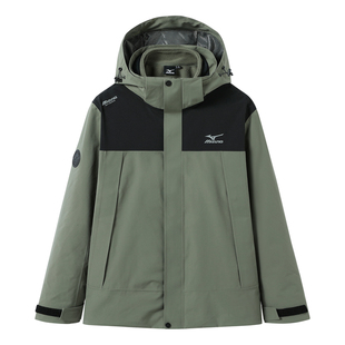 Mizuno/美津浓户外三合一防风防水冲锋衣外套徒步男款登山服男士