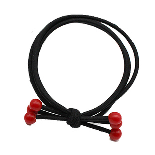 高弹力扎马尾红珠头绳发圈简约成人发绳头饰儿童扎头发橡皮筋皮套