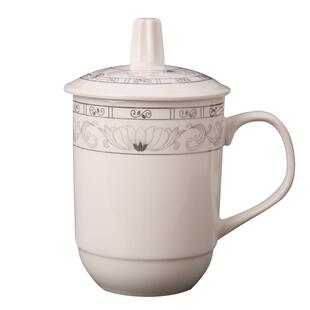 景德镇陶瓷茶杯会议杯办公杯酒店KTV棋牌室用瓷器杯厂家 定制logo