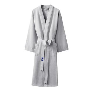 酒店浴袍女春夏加厚吸水速干纯棉长款睡袍情侣款浴衣男美容院定制